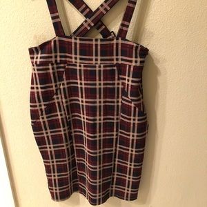 High Waisted Plaid Pencil Skirt